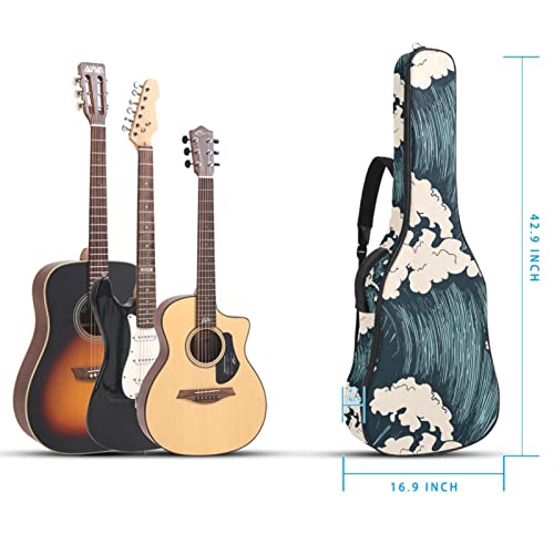 Étui pour guitare classique et acoustique – Motif chinois japonais – Doré et noir – Taille complète, Multicolore 05, 42… - Les Beatles, Paul McCartney, John Lennon, RIngo Starr, George Harrison Étui pour guitare classique et acoustique - Motif chinois japonais - Doré et noir - Taille complète, Multicolore 05, 42… – Image 6