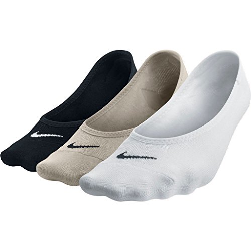 Nike Women's Everyday Lightweight Training Footie Socks (3 Pairs), Multi-Color, Large