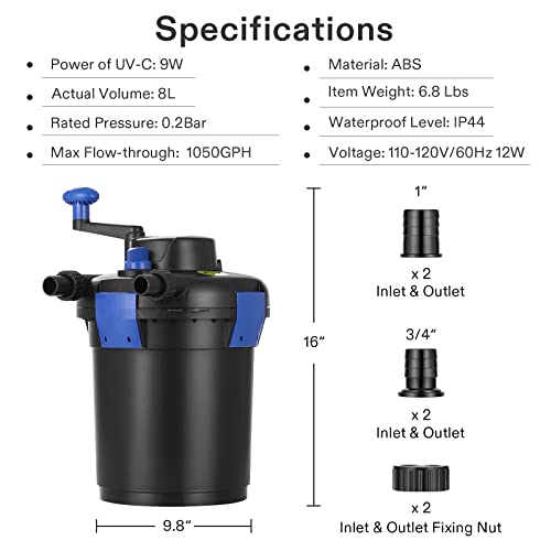 Vivogrow VGPF-1100 Bio Pressure Pond Filter thumb #5