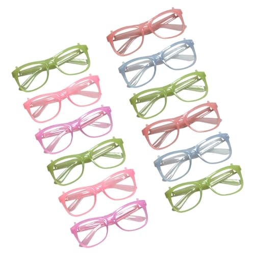 KOMBIUDA 12 Piezas Marcos de Gafas Luminosas para Fiestas Accesorios de Disfraces Marcos Brillantes la Oscuridad Colores Surtidos para Carnaval y Despedidas