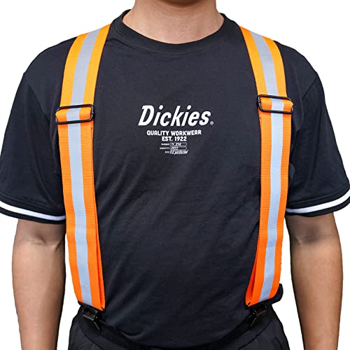 Image of MELOTOUGH Men's Suspender 2 inch Wide Partial Elastic Strap for Jeans Pants