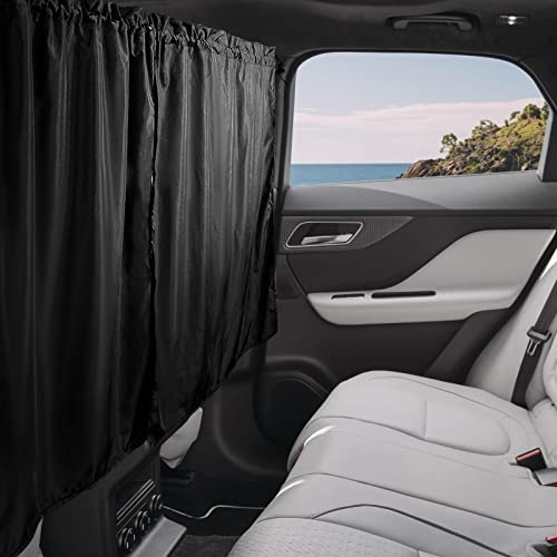 HSHGZSR Car Rearseat Divider Curtains, Wide Car Privacy Blackout Shades, Universal Van Cabin Privacy Curtain, Privacy Protection Curtain Automotive Space Divider (1pc)