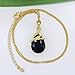 Navachi 18k Gold Plated Water Drop Crystal Black Zircon Snake Az6109 Pendant Necklace 16