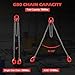 Pindex 5/16 Inch x 10 Ft 7000lbs 3.18 Tons G80 Chain Sling with Adjuster Hooks,Adjustable Length and Angle for Safe Towing