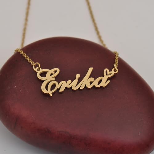 HUAN XUN Aria Name Necklace Personalized for Women Stainless Steel Pendant Jewelry Gift for Mother Day Birthday Christmas - 3
