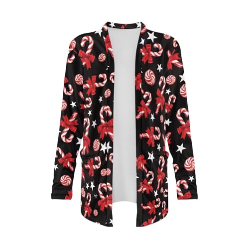 Image of Women's Lightweight Cardigans with Pockets Trendy Long Sleeve Open Front Cardigan Casual Tops Jackets Fall Oufits S-2XL