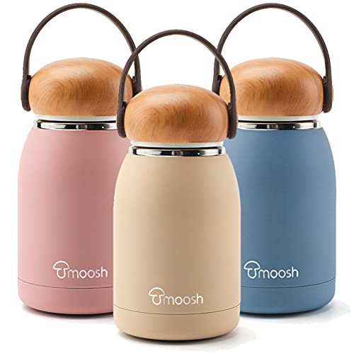 Moosh - Botella térmica de acero inoxidable para niños y adultos, aislada de 350 ml, a prueba de fugas, apta para bebidas...
