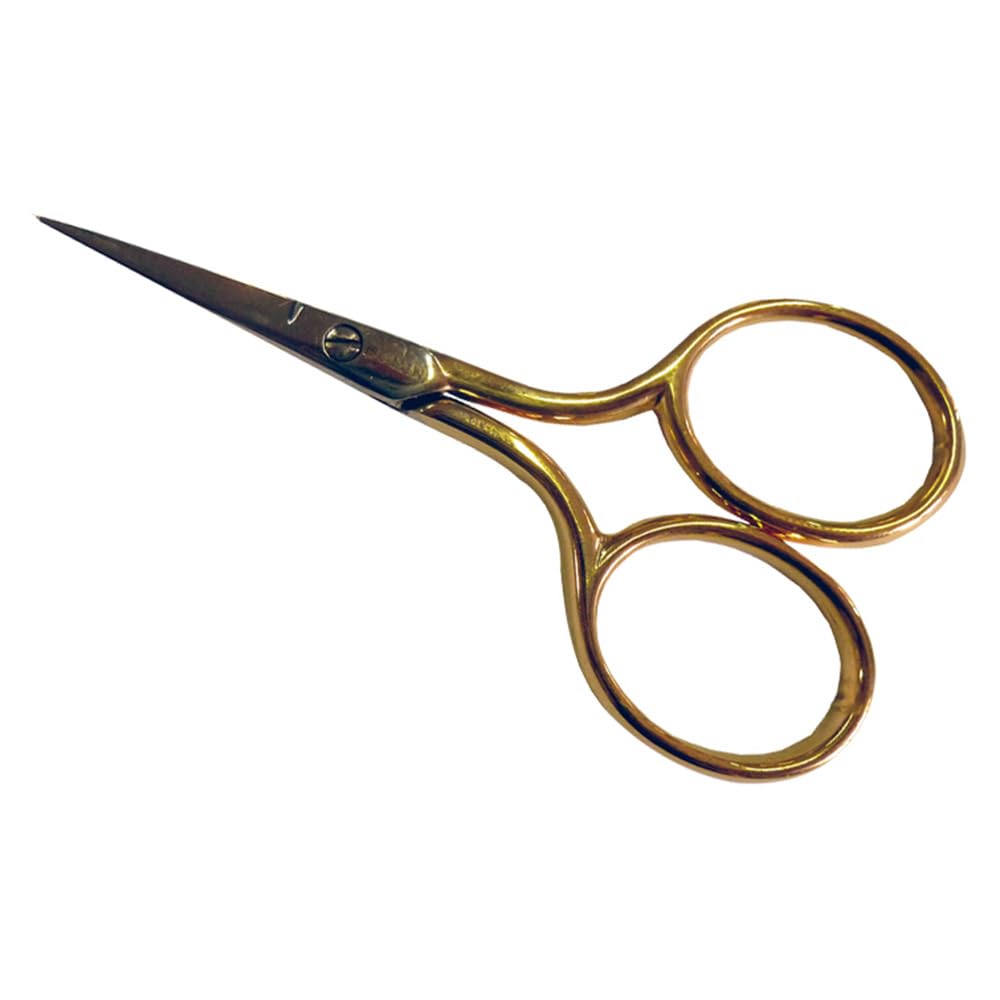 Bohin Gold France - Stainless Steel (7Cm) Sharp Blades Embroidery Scissors With -Plated Handle - 1 Piece