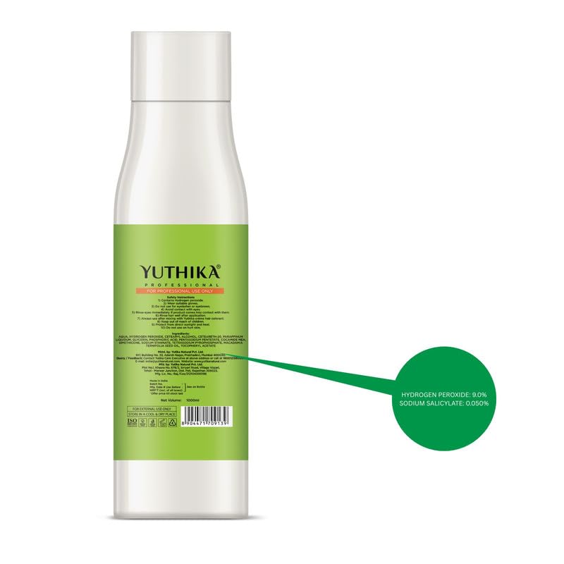 Image of Yuthika Developers for Hair Colour | Blonder Powder (9 Level, 500g) & Developer (30 Vol, 1000ml)