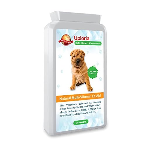 Preparado Multivitamínico Para Perros - 120 Comprimidos Masticables Con Sabor A Pollo | Estas Vitaminas Y Suplementos Para Perros Le Aseguran De Que Su Perro Se Mantenga Sano Y Activo