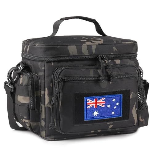 Lunch Box for Men, Tactical Lunch Bag MOLLE Webbing Leakproof Insulated Lunch Cooler Women Adult Meal with Adjustable Shoulder Strap Lunch Pail
