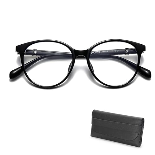 Image of Stylish Blue Light Glasses Round Lightweight TR90 Frames Computer Reading Glasses Vision Care & UV Protection