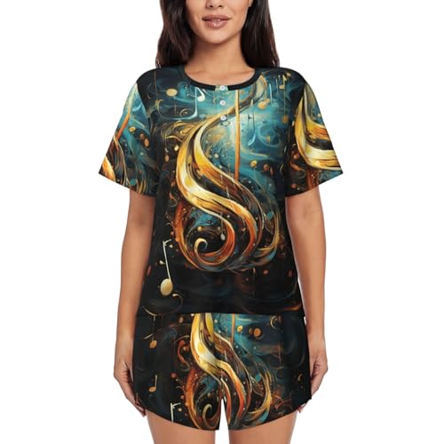 Pijama de manga corta de mujer conjunto de verano corto ropa de descanso