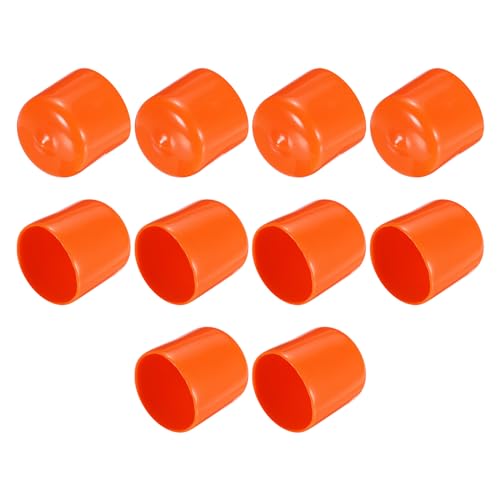 Tapas de goma de 25 mm para proteger mobiliario, fundas de vinilo redondas uxcell naranja 2