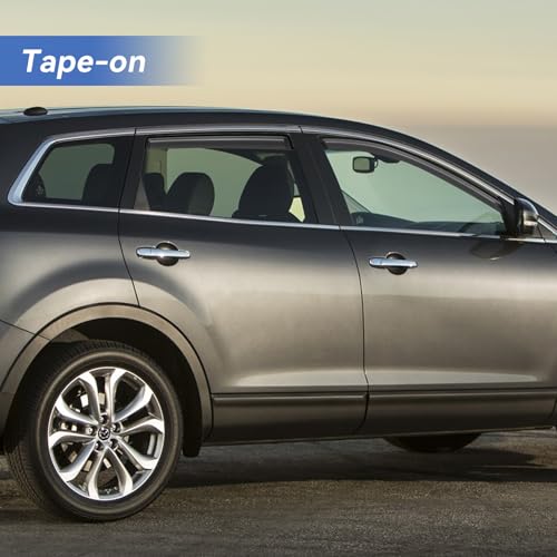 Image of Window Visors Rain Guards Shield for 2007-2015 Mazda CX-9, Out-Channel Window Vent Wind Deflectors Visors Shades for 07-15 Mazda CX9 CX 9