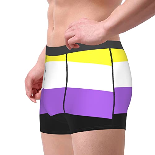 Agender pride flag Mens Boxer Briefs Underwear Breathable Stretch Boxer Trunk with Pouch for Men, Youth4