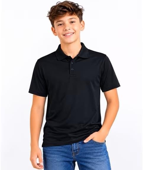 BenBen Youth Boy Polo Shirts Short Sleeve Casual Classic 5-Pack