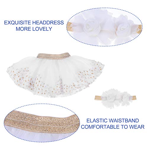 Conjunto de tiara com saia tutu para bebês meninas da SOIMISS para recém-nascidos, saia de tule, sai