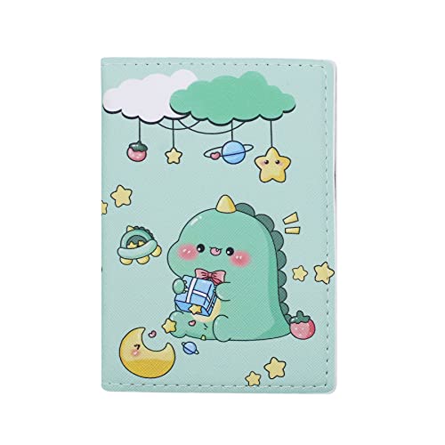 Jasasccel Cute Dinosaur Passport Holder, Cartoon Animal Leather Passport Cover Case Travel Wallet For Girls Women Kids Boys #TOP4