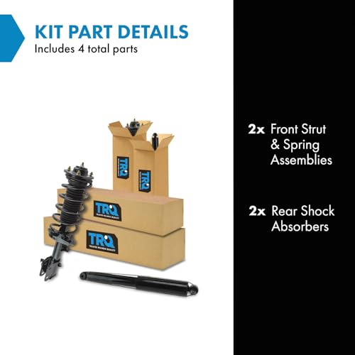 Image of TRQ Front and Rear Complete Strut Assembly & Shock Absorber Kit Complete Strut & Coil Spring Assembly Compatible with 2008-2010 Honda Odyssey