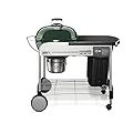 Weber Performer Deluxe Charcoal Grill, 22-Inch, Touch-N-Go Gas Ignition System, Green