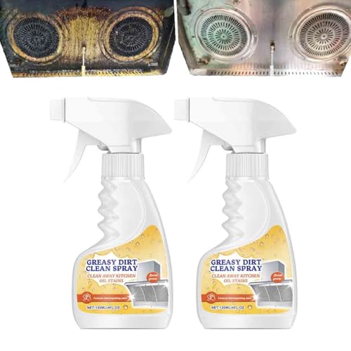 Limpiador de aceite pesado de cocina,Limpiador Multiusos Espuma para Cocina,Desengrasante resistente,potente limpiador de manchas de aceite,Agente de Limpieza,para Cocina,Horno,Estufa (2 piezas)
