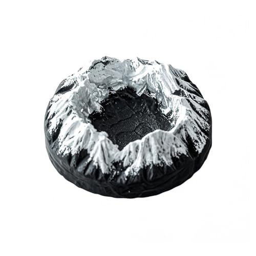 Qixuer Posacenere, Posacenere All'aperto, Posacenere del Cemento Della Montagna Della Neve per l'ufficio Domestico, Terrazza, Balcone All'aperto