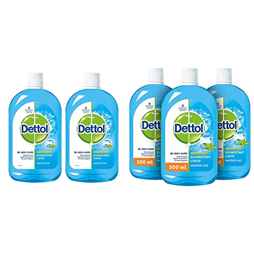 Dettol Disinfectant Liquid (Menthol Cool) 500 ml (Pack of 2) & Dettol