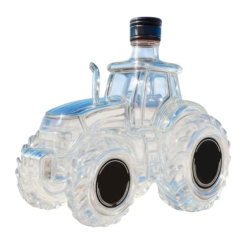 Botella De Whisky Tractor, Diseño Único De Tractor, 18 X 13 X 13 Cm, Decantador Bourbon, Contenedor De Licor Vintage Con Tapón, Construcción A Prueba De Fugas, Para Celebrar Brunch, Fiestas De Cerveza