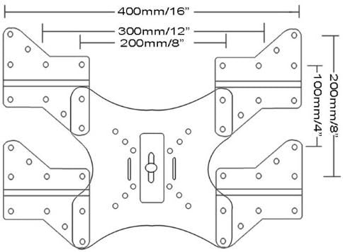 VideoSecu Mount Adapter Plate LED LCD Plasma 3D TV Wall Mount Bracket Extender VESA 200 to 300/400/400x200, Mount Accessory MLEB 1UU