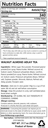 Damtuh Breakfast Meal Replacement Energy Drink Set, Walnut Almond Adlay Tea 50 Sticks + Roast Grain With Yam Powder Tea 12 Sticks #TOP3