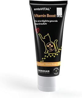 CAT Vitamin Boost | mit Anti Haarball Effekt zur täglichen Vitaminversorgung mit Taurin | Premium Ergänzungsfuttermittel für Katzen (70g)