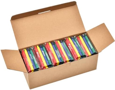 Madisi Crayons Bulk Pack, Regular Size, 4 Colors, 60 Packs, 240 C...