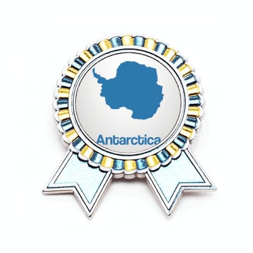 Broche bleue Antarctique en métal M pour sublimer vos manteaux d'hiver
