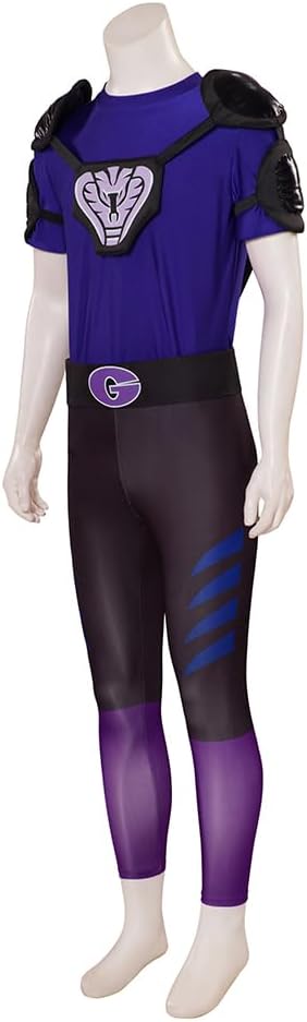 VintageCos Men's Dodgeball Globo Gym Purple Cobras Cosplay Costume Jumpsuit Halloween Party Outfits - Image 3