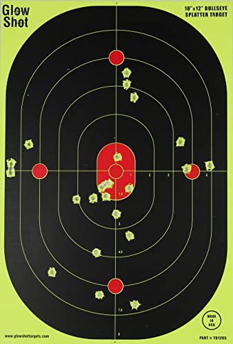 12X18-Inch Bullseye Glowshot Splatter Targets, 50 Packs #TOP3