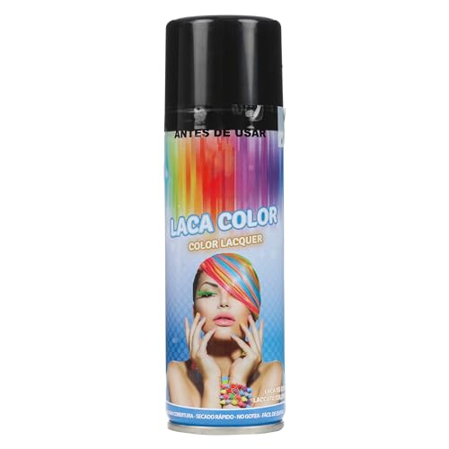 H HANSEL HOME Spray Pelo Color Temporal - Fácil de Lavar, Brillo Deslumbrante para Todo Tipo de Cabello, Negro Perla, 125ml x 1 unidad
