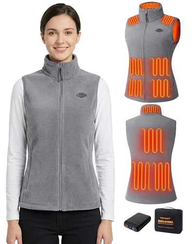 Chaleco calefactable mujer Topdot Polar con batería 7.4V y 10 zonas térmicas para exterior