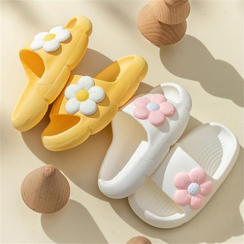 Kids Girls Comfortable Flower Cloud Slides Non Slip Lightweight Shower Sandals Fashion Thick House Bathroom Shoes3