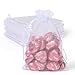 ENNIYU 100PCS Premium Sheer Organza Bags, White Wedding Favor Bags with Drawstring, 4x6 inches Jewelry Gift Bags for Party, Jewelry, Festival, Makeup Favor Bags, Net gift bags, Drawstring goody bags