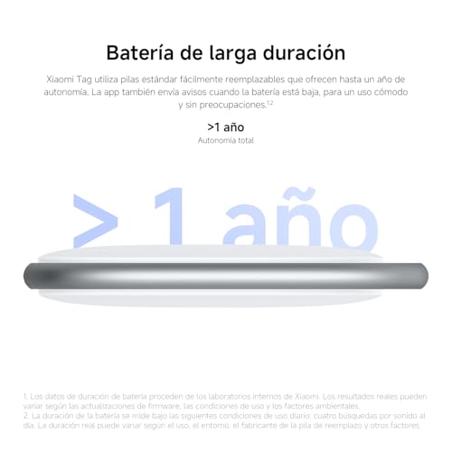Miniatura 6 de Xiaomi Smart Tag, Compatible con Apple Find My y Google Android Find Hub, localizador, buscador para Equipaje/Bolsos/Carteras/Mascotas, IP67, batería con más de 1 año de autonomía, Pack de 1