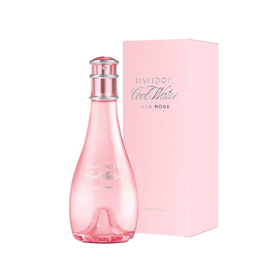 Davidoff Cool Water Sea Rose Eau de Toilette – Blumiges Parfüm für Damen – Mit Nashi-Birne, Pfingstrose und Moschus – Langanhaltender Duft, 100ml