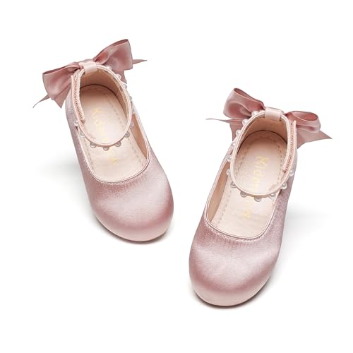 Kiderence Kleine Kleinkind Mädchen Kleid Schuhe Ballerina Ballett Wohnungen Kinder Mary Janes Rosa 26