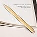 Fayelume 1PC Brass Pen, Golden Yellow Copper Pen, Spring Ballpoint Pen with Bag for Writing Business Office Students Teachers