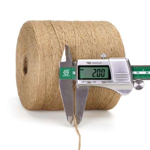 Image of KINGLAKE Natural Jute Twine String - 1640 Feet 2mm Twine String for Crafts