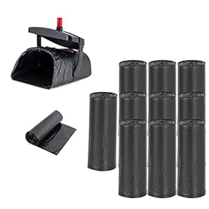 Dog Poop Bags Unscented Standard Extra Thick Waste Bag Refill Rolls For Dogs Black – 10 Rolls (200 Bags)