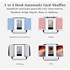 Automatic Card Shuffler, 1-2 Deck Playing Cards Shuffler, One Press Auto or Manual Shuffling Machine, Quiet for UNO Blackjack Bridge Phase 10 Skip-Bo, Rechargeable Portable for Travel, No Jams