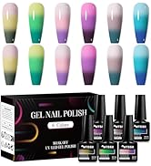 MTSSII Color Changing Gel Nail Polish Color Change Change Gel Polish Set Soak Off UV/LED Temperat...