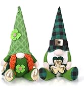 St Patrick's Day Gnomes Decor,2PCS Gnome Plush for Patrick's Day Gift,Faceless Irish Leprechaun T...