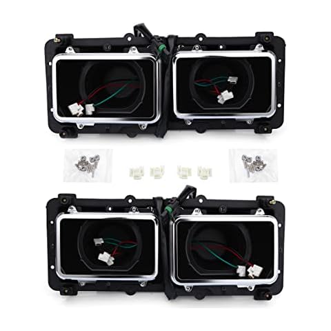 P SEPEY Headlight Housing Base with 3 Pin Female Connector for 1989-2003 Freightliner FLD 120 Trucks, 1991-2008 Freightliner FLD 112 Trucks, a Pair(Left and Right) Cover